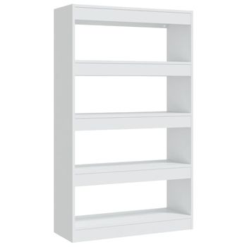 Librería Estantería Color Blanco Kamet 1 Puerta Corredera Comedor Moderno  Salón 180x80x30 Cm con Ofertas en Carrefour