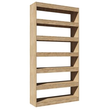 Estantería Madera Contrachapada Roble Sonoma 100x30x198 Cm Vidaxl