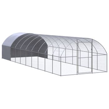 Gallinero De Exterior De Acero Galvanizado 3x10x2 M Vidaxl