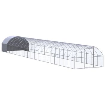 Gallinero De Exterior De Acero Galvanizado 3x20x2 M Vidaxl