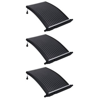 Paneles Calefactores Solares De Piscina Curvos 3 Uds 110x65 Cm Vidaxl