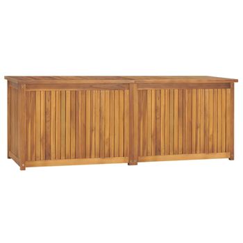 Baúl De Jardín Madera Maciza De Teca 150x50x55 Cm Vidaxl