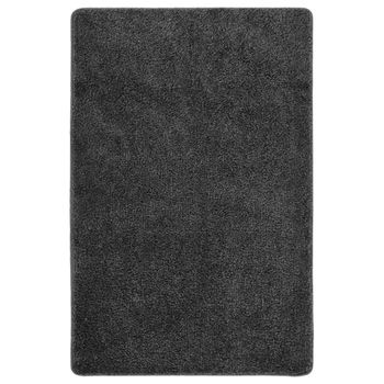 Alfombra Peluda Antideslizante Gris Oscuro 200x290 Cm Vidaxl