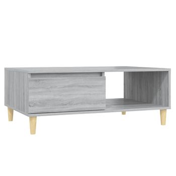 Mesa De Centro De Aglomerado Color Gris Sonoma 90x60x35 Cm Vidaxl