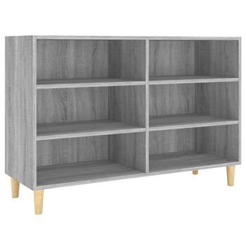 Aparador De Madera De Ingeniería Gris Sonoma 103,5x35x70 Cm Vidaxl