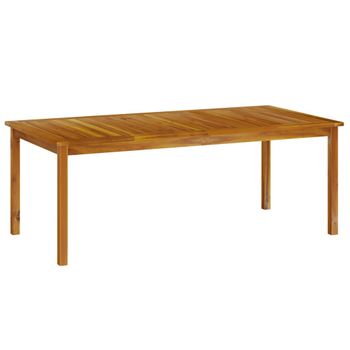 Mesa De Jardín De Madera Maciza De Acacia 200x100x74 Cm Vidaxl