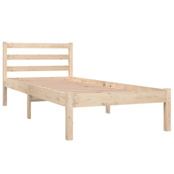 Estructura De Cama Madera Maciza De Pino 75x190 Cm Vidaxl