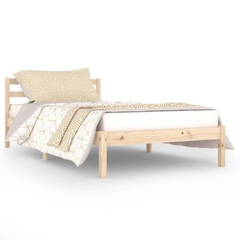 Estructura De Cama Madera Maciza De Pino 100x200 Cm Vidaxl