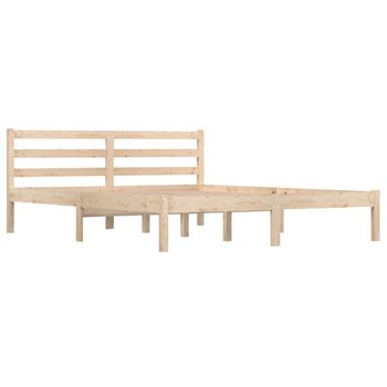 Estructura de cama madera pino rey del RU 150x200 cm - referencia Mqm-810022