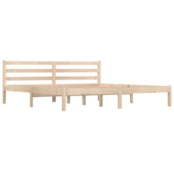 Estructura De Cama Madera Maciza De Pino 180x200 Cm Vidaxl