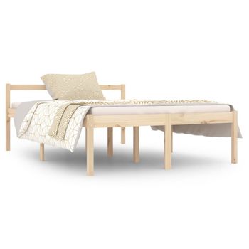 Cama Para Personas Mayores Madera Maciza De Pino 135x190 Cm Vidaxl