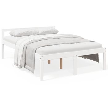 Cama Para Personas Mayores Madera Maciza De Pino 135x190 Cm Vidaxl