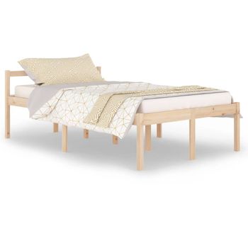 Cama Para Personas Mayores Madera Maciza De Pino 120x200 Cm Vidaxl