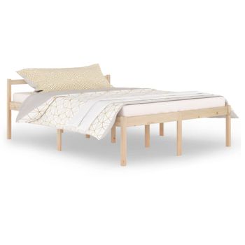 Cama Para Personas Mayores Madera Maciza De Pino 150x200 Cm Vidaxl