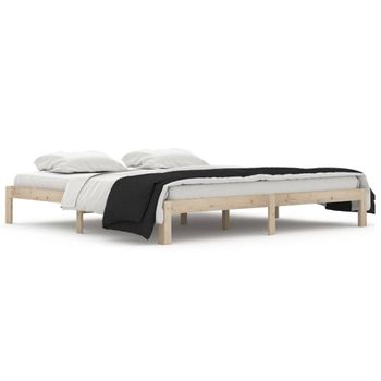 Estructura De Cama Madera Maciza De Pino 200x200 Cm Vidaxl