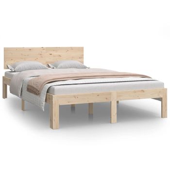 Estructura De Cama Madera Maciza De Pino 120x200 Cm Vidaxl