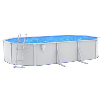 Piscina Con Escalera De Seguridad 610x360x120 Cm Vidaxl