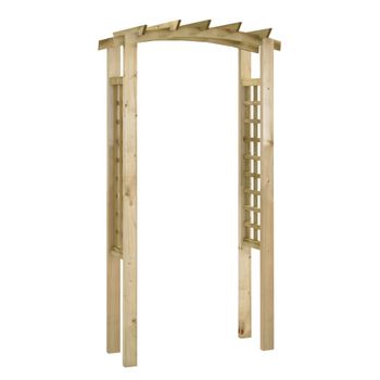 Arco Con Enrejado Madera Maciza De Pino Impregnada 110x60x210cm Vidaxl