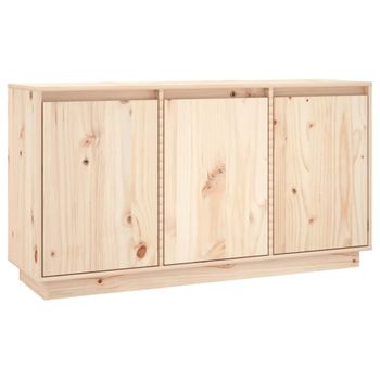 Aparador De Madera Maciza De Pino 111x34x60 Cm Vidaxl