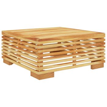 Mesa De Centro Para Jardín Madera Maciza Teca 69,5x69,5x31 Cm Vidaxl