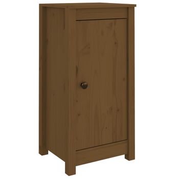 Aparador De Madera Maciza De Pino Marrón Miel 40x35x80 Cm Vidaxl