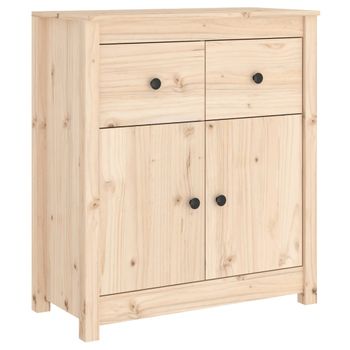 Aparador De Madera Maciza De Pino 70x35x80 Cm Vidaxl