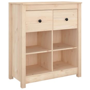 Aparador De Madera Maciza De Pino 70x35x80 Cm Vidaxl