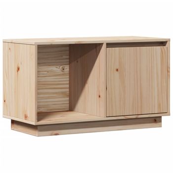 Mueble De Tv De Madera Maciza De Pino 74x35x44 Cm Vidaxl