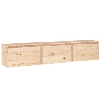 Mueble De Tv 3 Piezas Madera Maciza De Pino Vidaxl