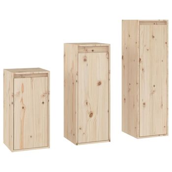 Muebles Para Tv 3 Piezas Madera Maciza De Pino Vidaxl