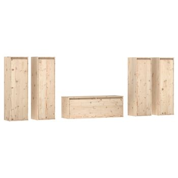 Muebles Para Tv 3 Piezas Madera Maciza De Pino Vidaxl