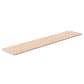 Tabla De Estantería Madera Maciza Roble Sin Tratar 100x20x1,5cm Vidaxl