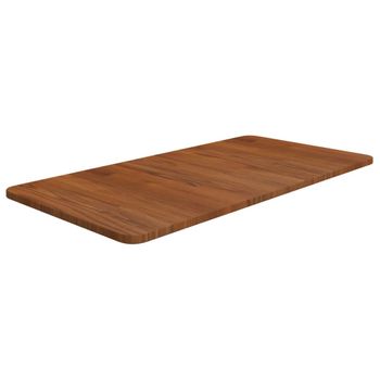 Encimera Baño Madera Maciza Tratada Marrón Oscuro 80x40x1,5 Cm Vidaxl