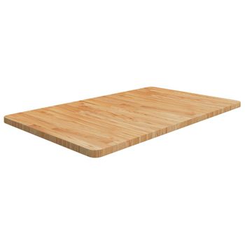 Encimera Baño Madera Maciza Tratada Marrón Claro 100x60x2,5 Cm Vidaxl