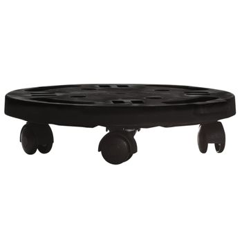 Soporte Para Plantas Con Ruedas Diámetro 30 Cm Negro 170 Kg Vidaxl