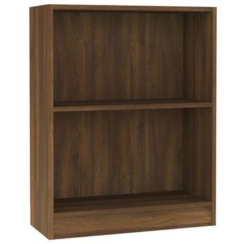 Estantería De Madera Contrachapada Roble Marrón 60x24x74,5 Cm Vidaxl