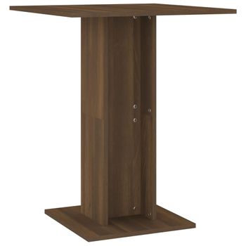 Mesa De Bistró Madera Contrachapada Roble Marrón 60x60x75 Cm Vidaxl