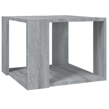 Mesa De Centro Madera Contrachapada Gris Sonoma 40x40x30 Cm Vidaxl