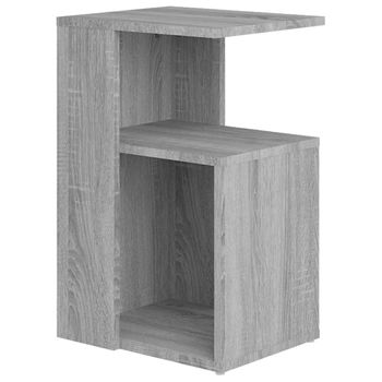 Mesa Auxiliar Madera Contrachapada Gris Sonoma 36x30x56 Cm Vidaxl