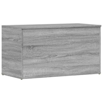 Baúl De Almacenaje Madera Contrachapada Gris Sonoma 84x42x46 Cm Vidaxl