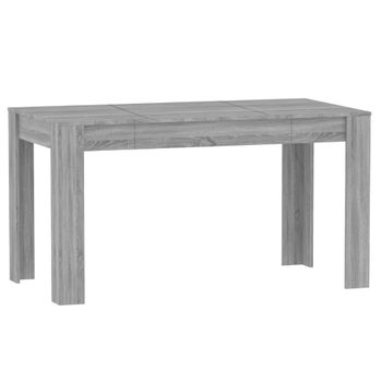 Mesa De Comedor Madera Contrachapada Gris Sonoma 140x74,5x76 Cm Vidaxl