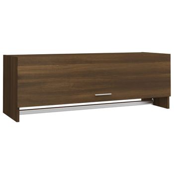 Armario Madera Contrachapada Roble Marrón 100x32,5x35 Cm Vidaxl