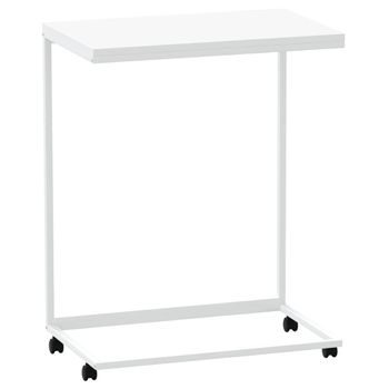 Mesa Auxiliar De Metal Melamina Homcom 45x35x75 Cm-roble Y Negro con  Ofertas en Carrefour