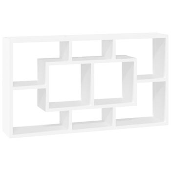 FMD Estantería de pared rectangular con 8 compartimentos blanca -  referencia Mqm-428742