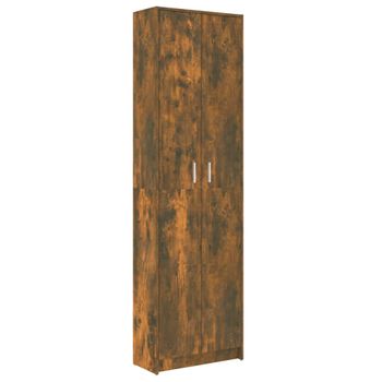 Armario Pasillo Madera Contrachapada Roble Ahumado 55x25x189 Cm Vidaxl