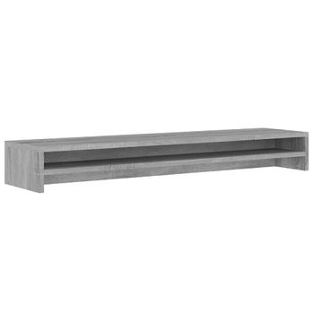 Soporte De Monitor Madera Contrachapada Gris Sonoma 100x24x13cm Vidaxl