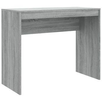 Escritorio De Madera Contrachapada Gris Sonoma 90x40x72 Cm Vidaxl