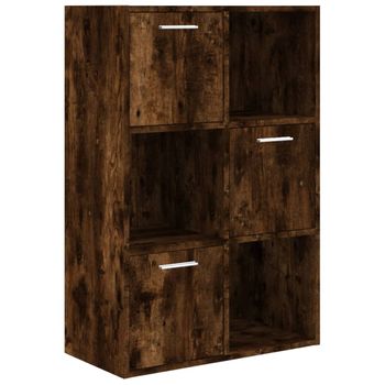 Mueble De Almacenaje Roble Ahumado 60x29,5x90 Cm Vidaxl