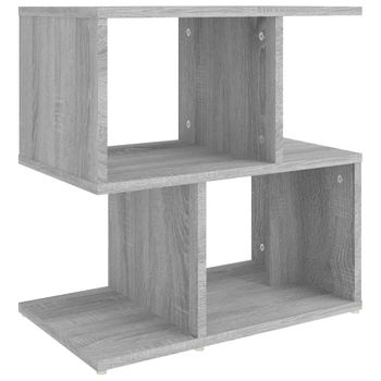 Mesita De Noche Madera Contrachapada Gris Sonoma 50x30x51,5 Cm Vidaxl