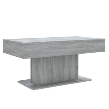 Mesa De Centro Madera Contrachapada Gris Sonoma 96x50x45 Cm Vidaxl